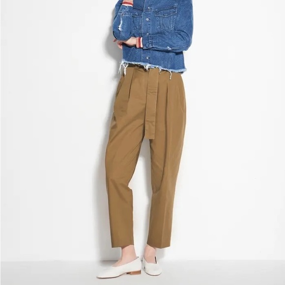 ‼️SOLD‼️Mango Khaki Paper Bag Utility Trouser Pants 🪵 - Picture 4 of 9